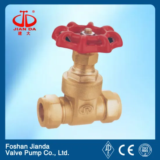 1'' compression copper gate valve ferrule type