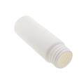 Botella cilíndrica de HDPE blanca de 70 ml con cuello de 30 mm