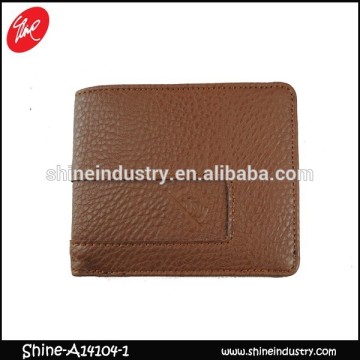 Wholesale pu fashion men's slim genuine leather wallet