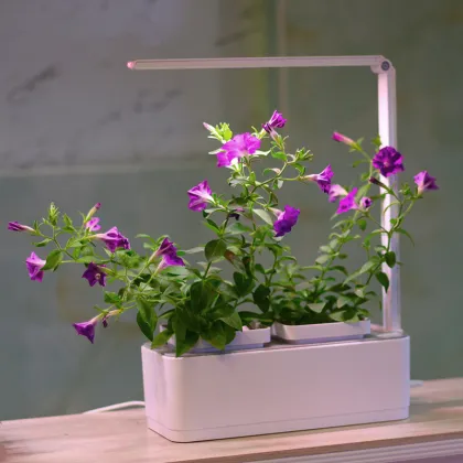 Smart Led Light Hydroponic Systems indoor Flower Pot