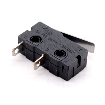 10T85 5A 125/250V Momentary Waterproof 2 Pin Black Mini Lever Micro Limit Switch