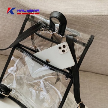 Καθαρίστε το Backpack Heavy Duty PVC διαφανές σακίδιο