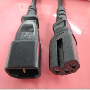 IEC C15 To C14 Plug Power Cord