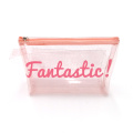 Colorful monogram make up plastic cosmetic bag