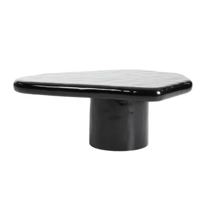 Personalized Irregular Black Concrete Coffee Table