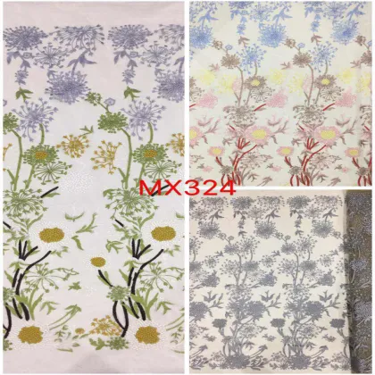 Sunflower Lace Embroidery Fabirc for clothing