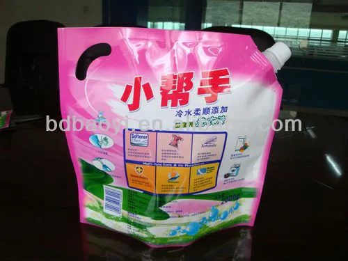 Laundry Detergent Stand Up Pouch with Spout
