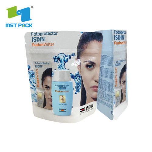 Skincare Heat Seal Laminated Packaging Ziplock Doypack