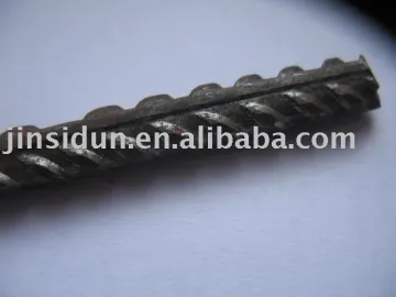 Iron wire with rib
