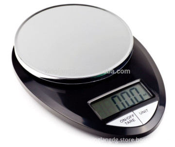 Stainless Steel Round Digital Display 5KG Kitchen Scales