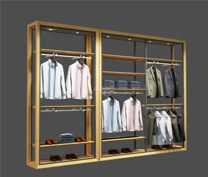 Magical Cloth Store Portable Gold Dress Display Racks