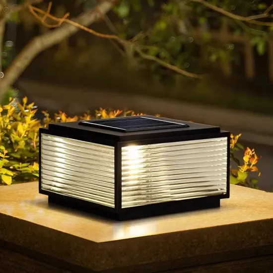 Factory Wholesale Outdoor Waterproof Garden Villa Fence Lights: Square Courtyard Pillar Hat Sun LED Lighting