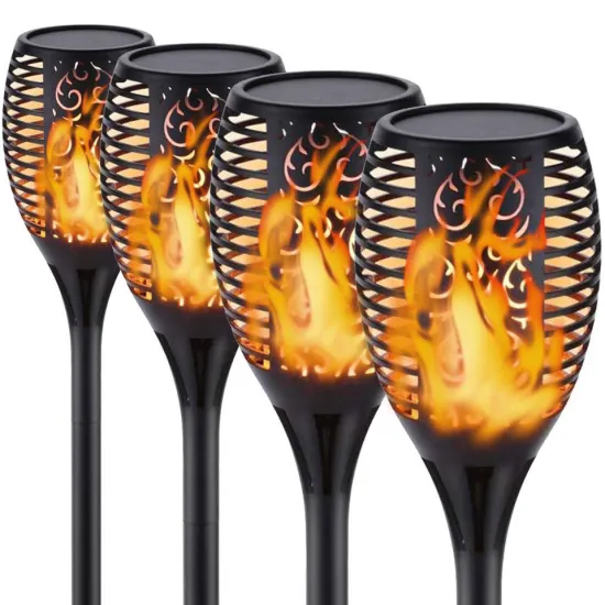 Super Bright Solar Christmas & Halloween Outdoor Garden Lights with Waterproof 51LED Flame Lamp