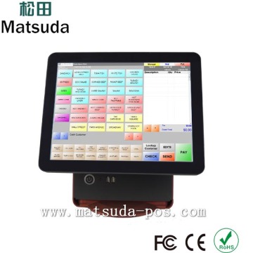 good quality15 inch all in one restaurant touch screen pos machine terminal
