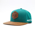 Leder Patch 5 Panel Wildleder Rand Snapback Hut