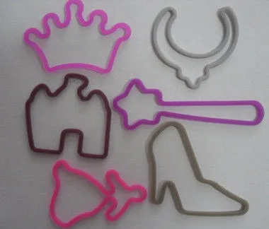 High Flexible Colorful Princess Pattern Silicone Silly Band For Girl