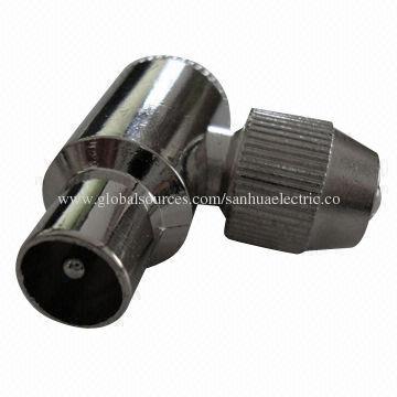 RF Connector, Right Angle PAL Male, 9.5mm, Metal