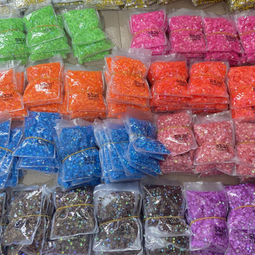 Neon AB Color Glow-in-the-Dark Sapphire AB Flatback Rhinestones for Nail Decoration - Wholesale Offer
