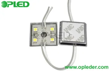 Square White 4 5050smd 12v Ip67 Led Module , Waterproof Led Module For Sign With Metal Case