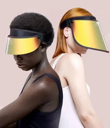 Gold half and full face UV shield visors