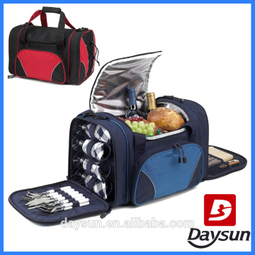 Factory direct picnic duffle bag cooler compartment for four person