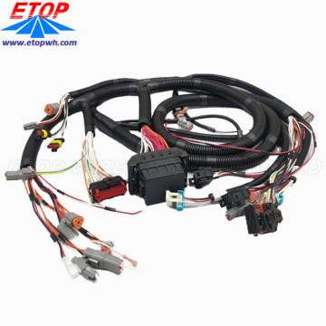 Complicated Automobile ECU and Relay Connector Cable Harness