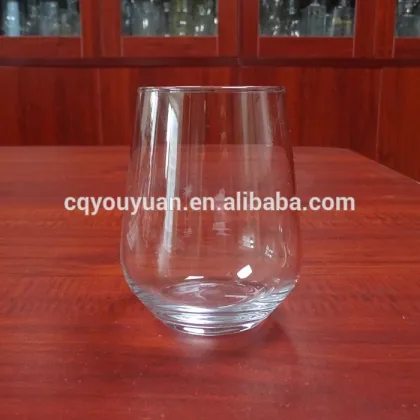 435ml (15oz) cheap promotional stemless wine cup sparkling wine glasses
