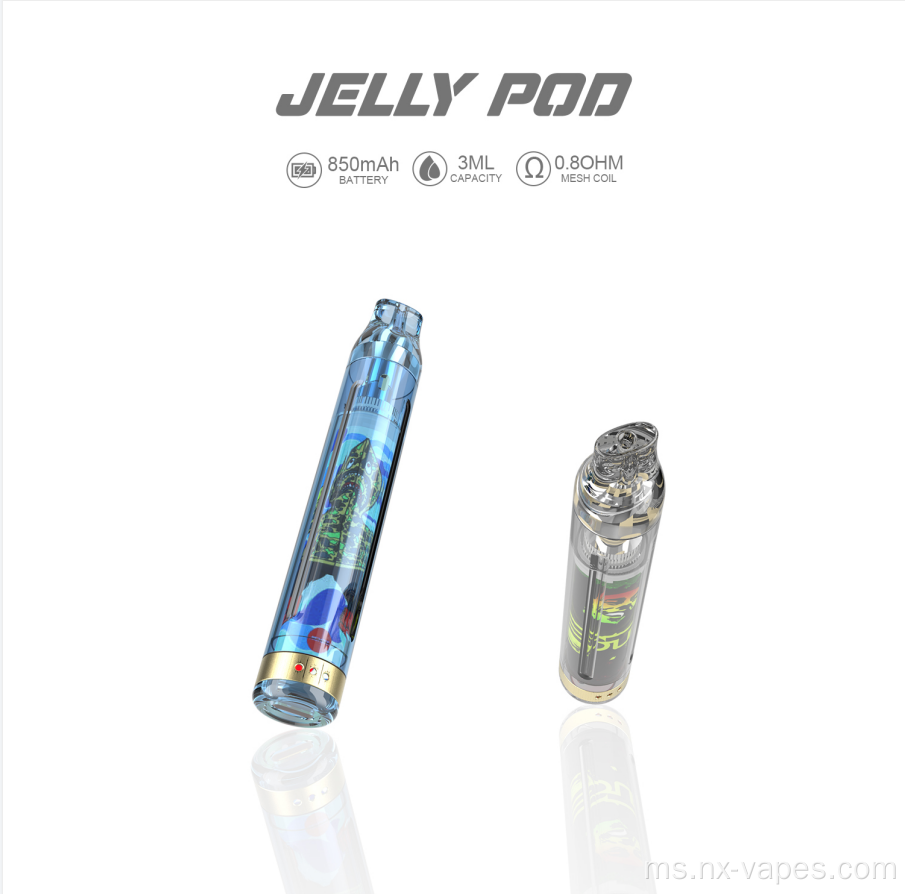 Peranti Pod Vape Open System yang boleh dicas semula yang boleh dicas semula