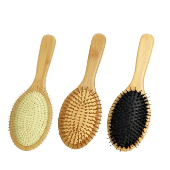Natural Bamboo Hairbrush with Wood Paddle Wooden Hair Brushes for Factory Massage" 

However, to make it more SEO-friendly and concise, consider:

"Natural Bamboo Wood Paddle Hairbrush for Salon Massage" 

Or even more succinctly:

"Bamboo Wood Paddle Hai