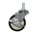 Threaded Stem Polyurethane Swivel Caster with Brake