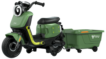 Licensed NIU electric scooter for kids with tralier