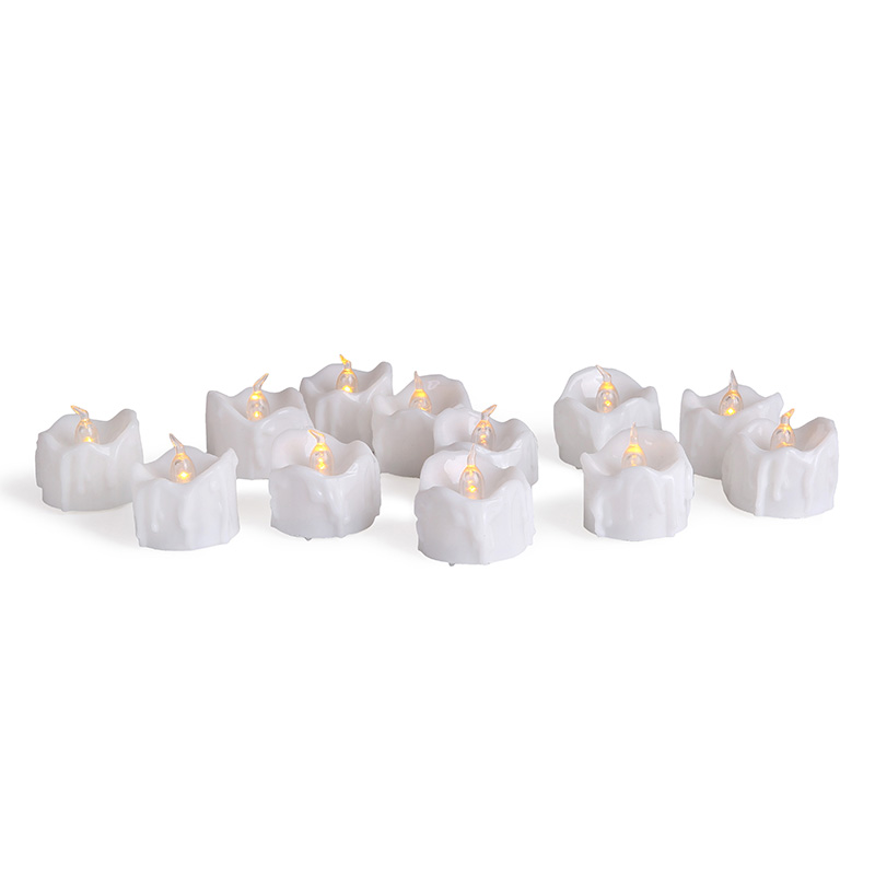 Lágrimas pontiagudas sem chamas de chá de chá LED Velas