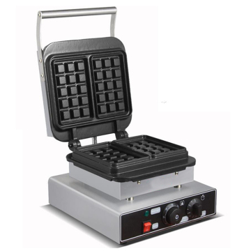 Electric Non-Stick Square Waffle Maker - Stainless Steel Snack Food Equipment