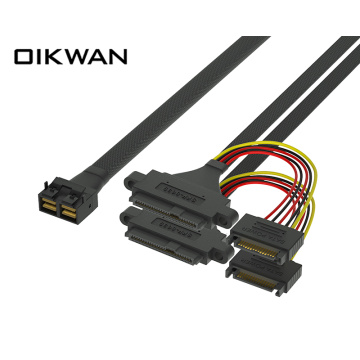 Minisas HD SFF-8643 8i à 2 * SFF8639 + Câble 15pin