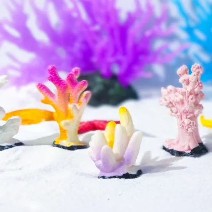 Wholesale Artificial Resin Mini Color Sea Coral Reef for Fish Tanks & Aquariums