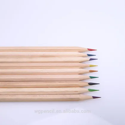 24 colored pencil with nature wood /burlywood colored pencil body