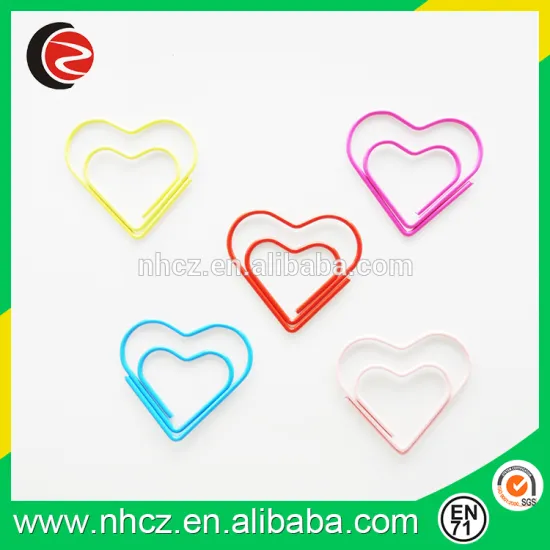 Heart shaped paper clips