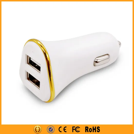 triangle shape custom 2.1a dual port car charger usb