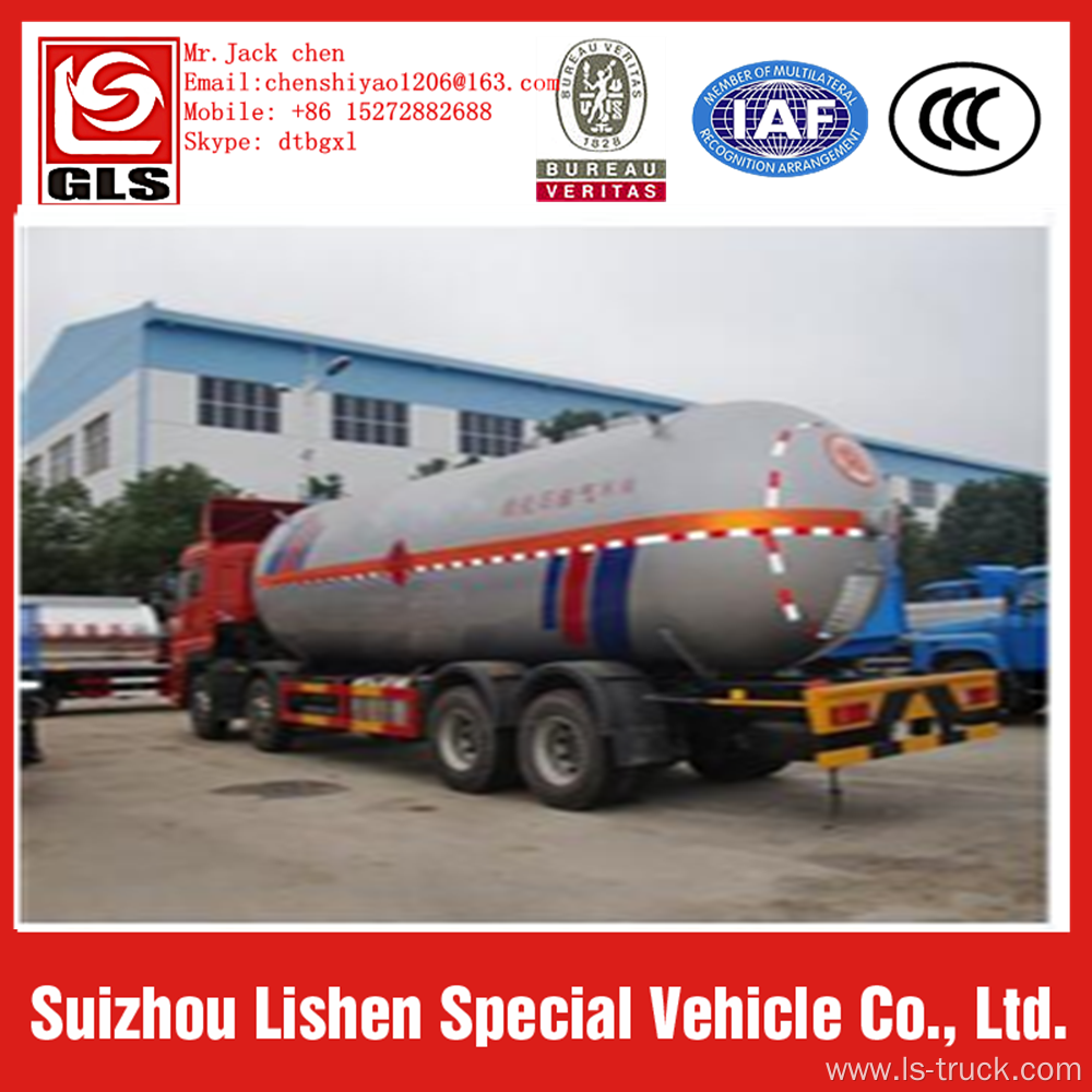 Dongfeng 8x4 lpg gas tank truck