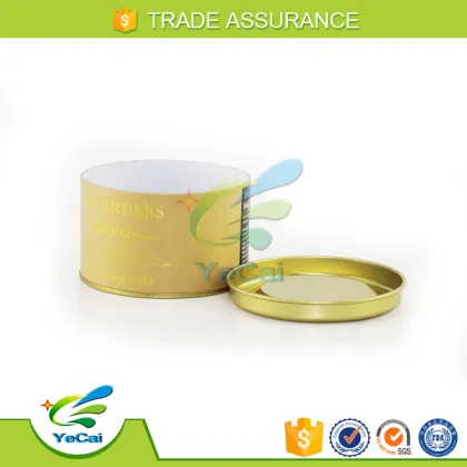 Full color printed paper packaging box for sugar with metal lids