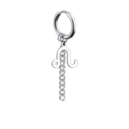 Aquarius Shaped Stainless Steel Earring for Men