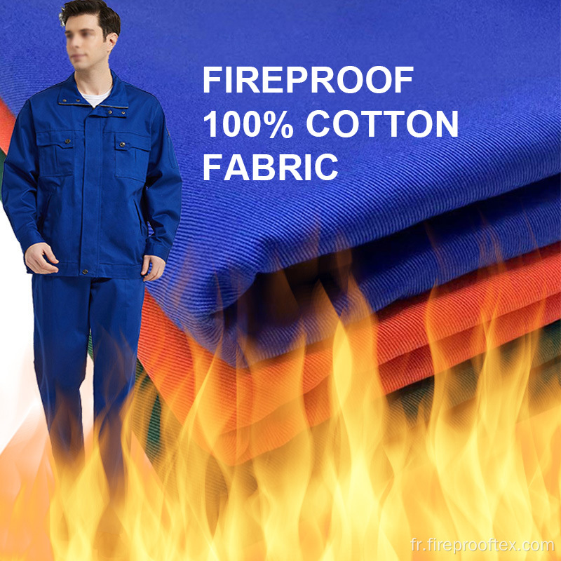 Tissu anti-ignifuge 100% coton pour les vêtements de travail de soudage