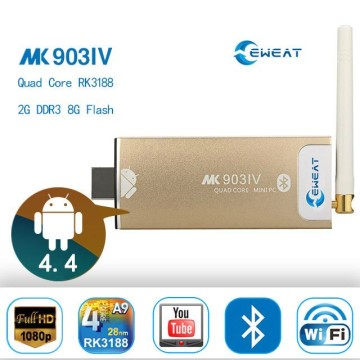 Android 4.4.2 TV Dongle Rockchip RK3188 quad core tv stick full hd 1080p streaming mini pc