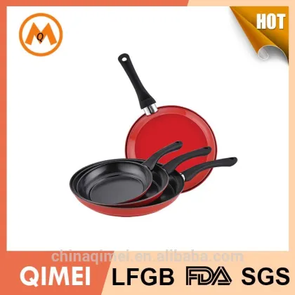 Chinese red non stick carbon steel frying pan