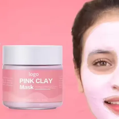 OEM Organic Beauty Natural Deep Cleansing Anti-Wrinkle Whitening Pink Face Clay Moisturizer Mask