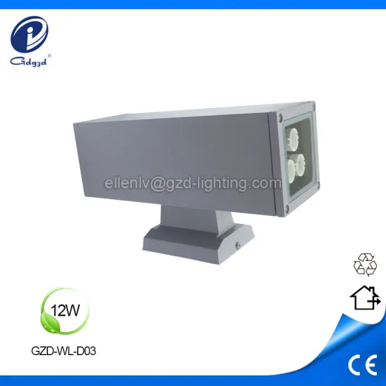 Square 12W outdoor waterproof led wall lamp