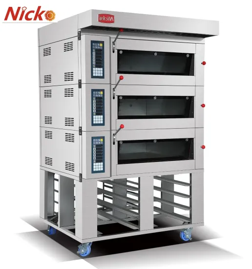 Bakery Equipment Commercial Baking Oven 3 Deck 9-Trays Gas Bread Bakery Oven
