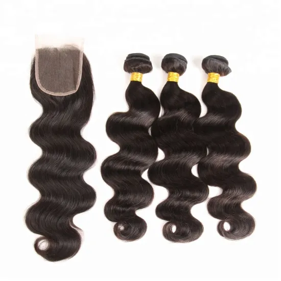 Virgin Human hair Body wave bundles Cuticle Aligned Brazilian Remy Human Hair Bundles,8~40 Inch human hair bundles in stock