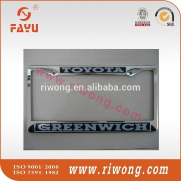 silver chromed license plate frames