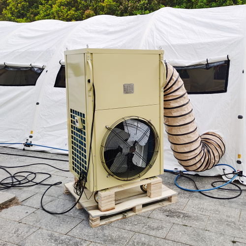 marquee tent with air conditioner cooler